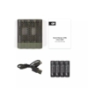 Kép 2/3 - GP M451 USB gyorstöltő + 4db AA 2000mAh Recyko Pro akku