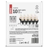 Kép 4/7 - LED fényfüzér – 10x party égő átlátszó, 4,5 m, kültéri és beltéri, hideg fehér