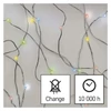 Kép 7/7 - LED karácsonyi nano fényfüzér, 1,9 m, 2x AA, beltéri, többszínű, időzítő
