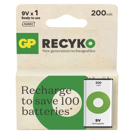 9V 200mAh GP20R8HR21-PP1 GP Recyko tölthető akku Ni-Mh