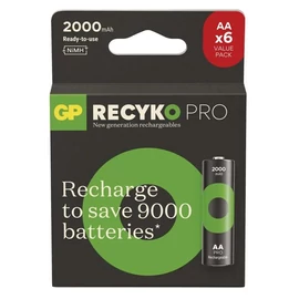 AA 2000mAh GP210AAHCBR21-PP4+2 Recyko Pro ceruza akku