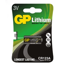 CR123A-C1 GP lítium Pro fotó elem 3V bliszteres 16.8*34.5mm 1500mAh