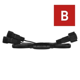 Elosztó sorolható Standard fény füzérekhez, fekete, 0,5m, kültéri és beltéri Elosztó sorolható Standard fény füzérekhez, fekete, 0,5m, kültéri és beltéri