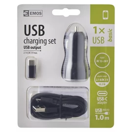 EMOS univerzális 12V töltő USB kábellel, átalakítóval 2,1A EMOS univerzális 12V töltő USB kábellel, átalakítóval 2,1A
