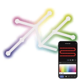 GoSmart LED lámpatest Lines fehér, 9 részből álló, 34 W, RGBIC dimmelhető, WiFi GoSmart LED lámpatest Lines fehér, 9 részből álló, 34 W, RGBIC dimmelhető, WiFi