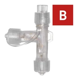 T-elosztó sorolható Standard fény füzérekhez, átlátszó, kültéri és beltéri T-elosztó sorolható Standard fény füzérekhez, átlátszó, kültéri és beltéri