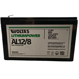 Voltas 12.8V 8Ah LiFePO4 lítium-vasfoszfát akkumulátor 151*65*94