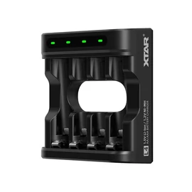 XTAR L4 töltő AA/AAA 1,5V Li-ion és 1,2V Ni-Mh 4 csatornás USB kábellel