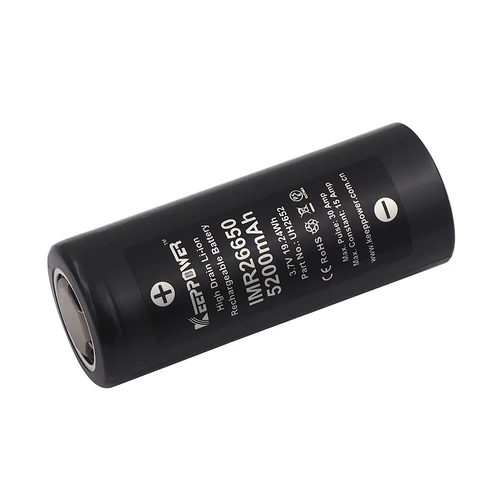 26650 Keeppower 3.7V Li-ion 5200mAh 15A