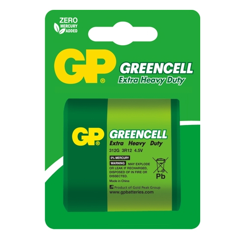 3R12 GP312G-C1 Greencell lapos elem 4.5V bliszteres