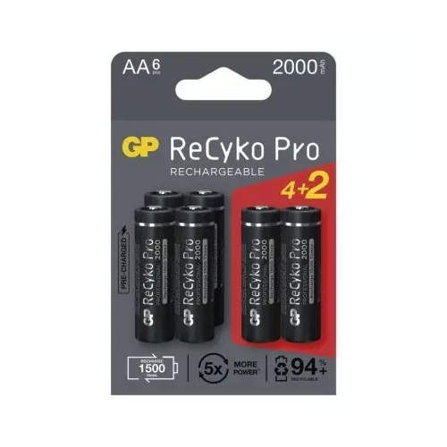 AA 2000mAh GP210AAHCB-PP4+2 Recyko Pro ceruza akku papírdobozos