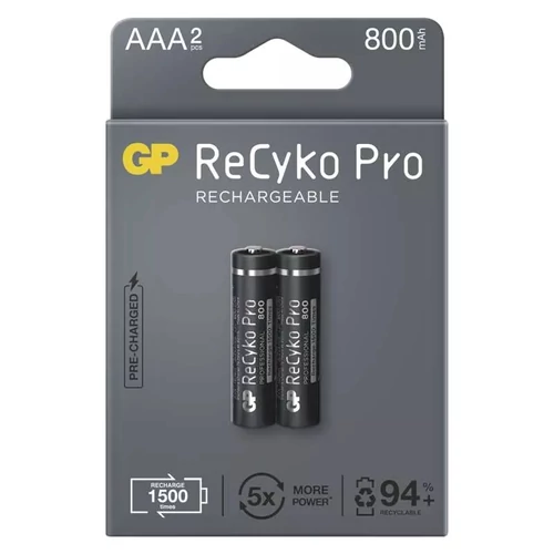 AAA 800mAh GP85AAAHCB-5EB2 Recyko Pro mikro akku papírdobozos Ni-Mh