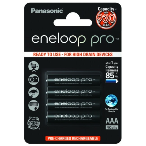 AAA 930mAh Panasonic Eneloop PRO mikro akku Ni-Mh C4