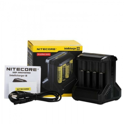 Nitecore I8 Intelligens Li-ion/Ni-Mh/Ni-Cd 8 csatornás akkumulátor töltő