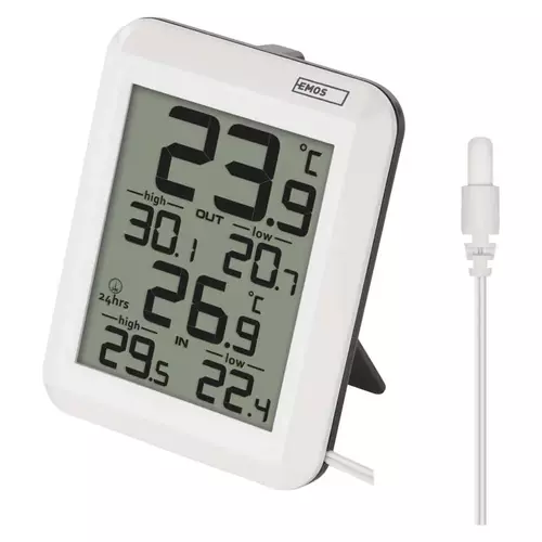 EMOS Digitális hőmérő vezetékes E0422