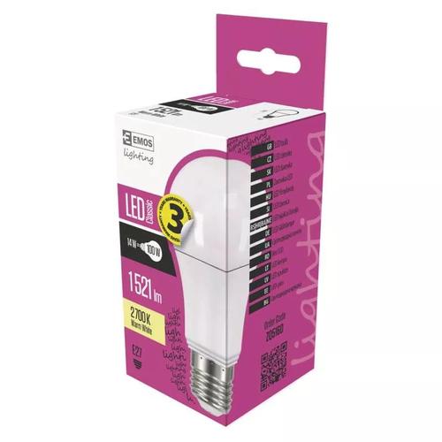 EMOS LED izzó A60 E27 14W 2700K