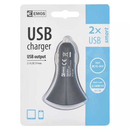 EMOS univerzális 12V töltő USB kimenettel 2,1A