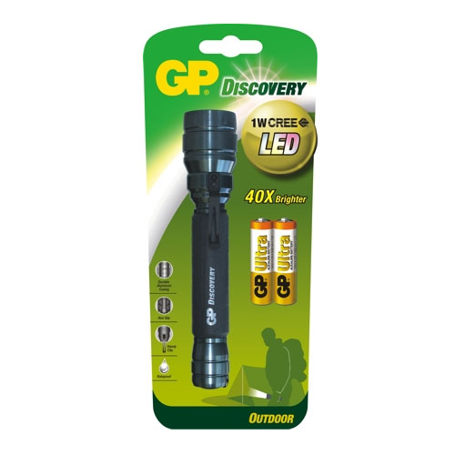 GP Discovery LOE102 cree ledes lámpa + 2db 15AU AA elem