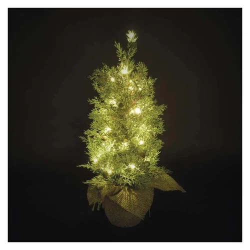 LED karácsonyfa, 50 cm, kültérre és beltérre, meleg fehér, időzítő