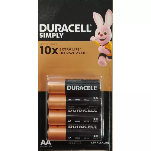 LR6 Duracell Simply alkáli ceruza AA elem bliszteres C4