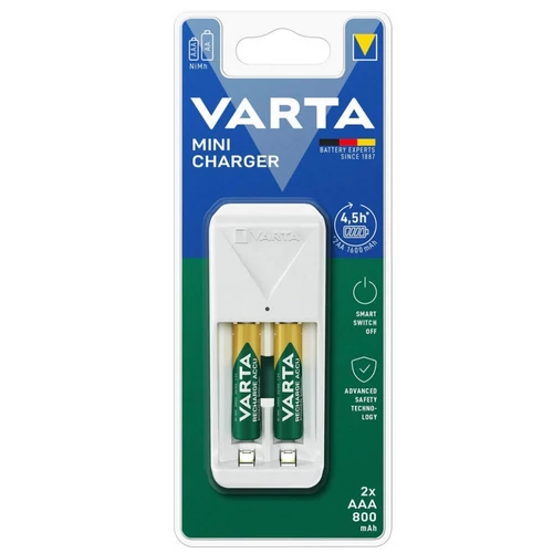 VARTA Mini Charger töltő + 2db AAA 800mAh akkumulátor