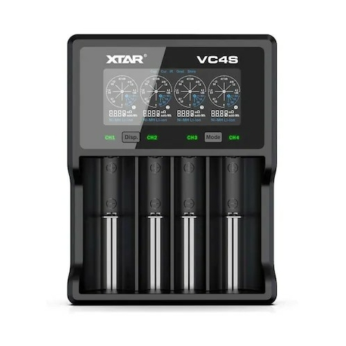 XTAR VC4S Li-ion/Ni-Mh/Ni-Cd 4 csatornás gyorstöltő USB kábellel