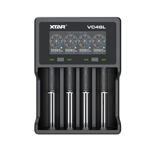 XTAR VC4SL Li-ion/Ni-Mh/Ni-Cd 4 csatornás gyorstöltő USB kábellel