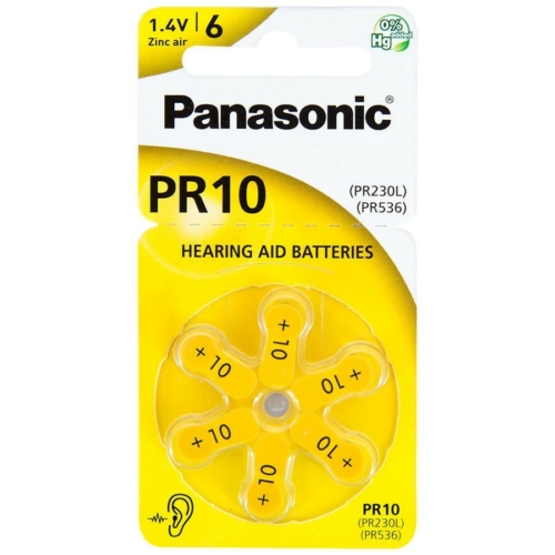ZA10 / PR10 Panasonic Cink-levegő hallókészülék elem 75mAh 5,8*3,6mm