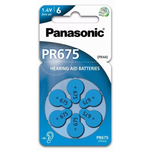 ZA675 Panasonic Cink-levegő hallókészülék elem 605mAh 11,6*5,4mm